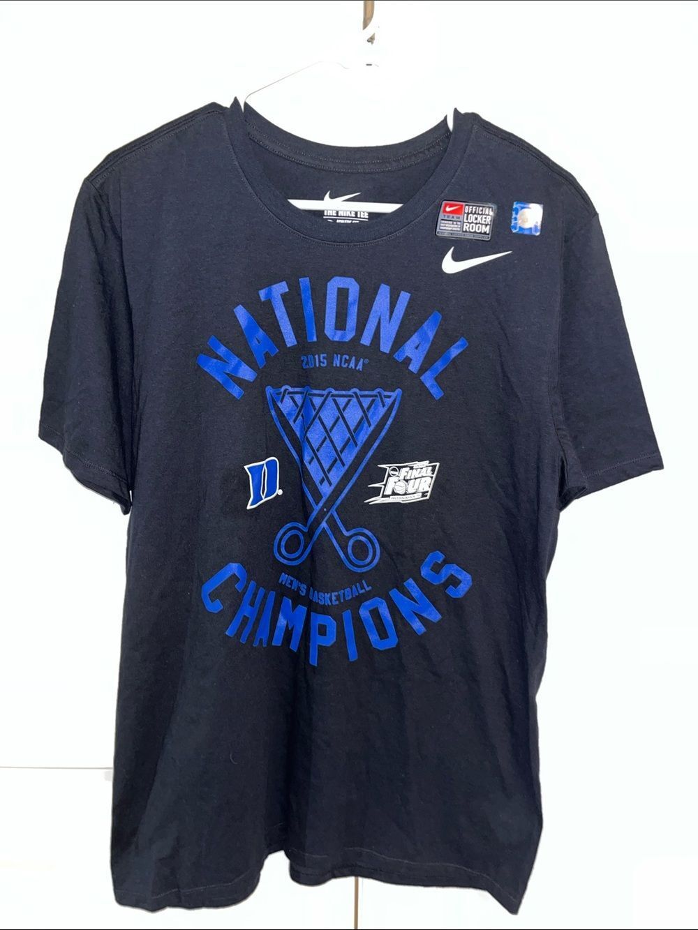 New Black NCAA Nike Duke Blue Devils 2015 locker room t shirt L Grayson Allen 🏀